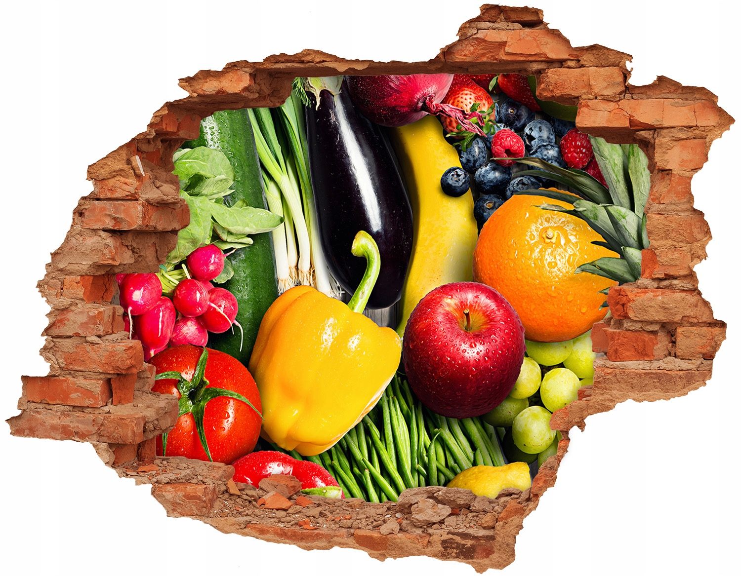  Otvor 3d výzdoba na zdi 148x115 cm lilie voda
