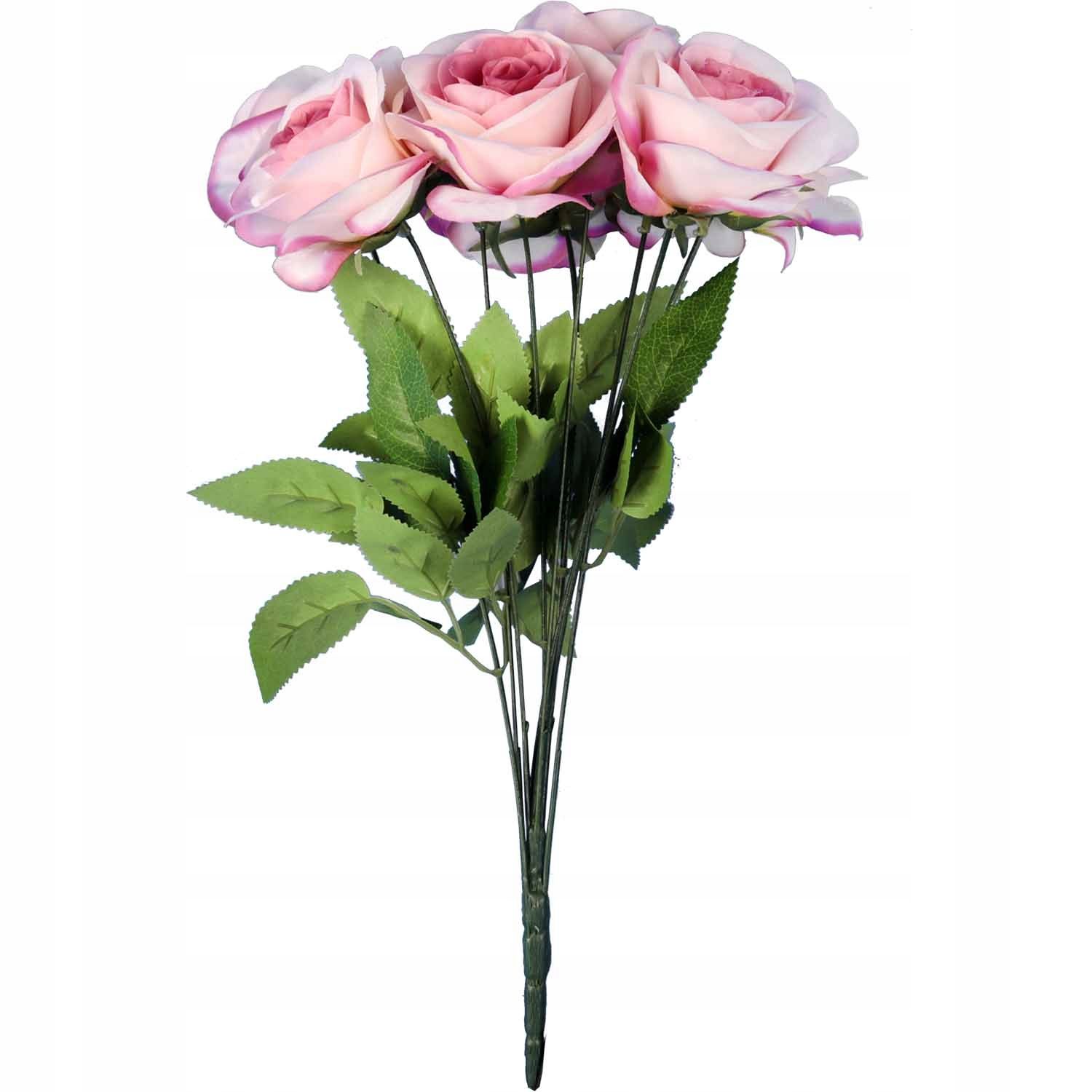  Kytice 9 veľkosť 48 cm ružový umelé kvety roze ako nažive do vázy