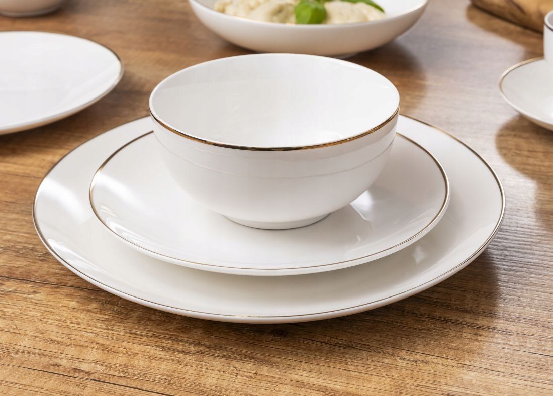  Tellerset 6 personen schüsseln platten 18 pcs. altom design reactive ivory