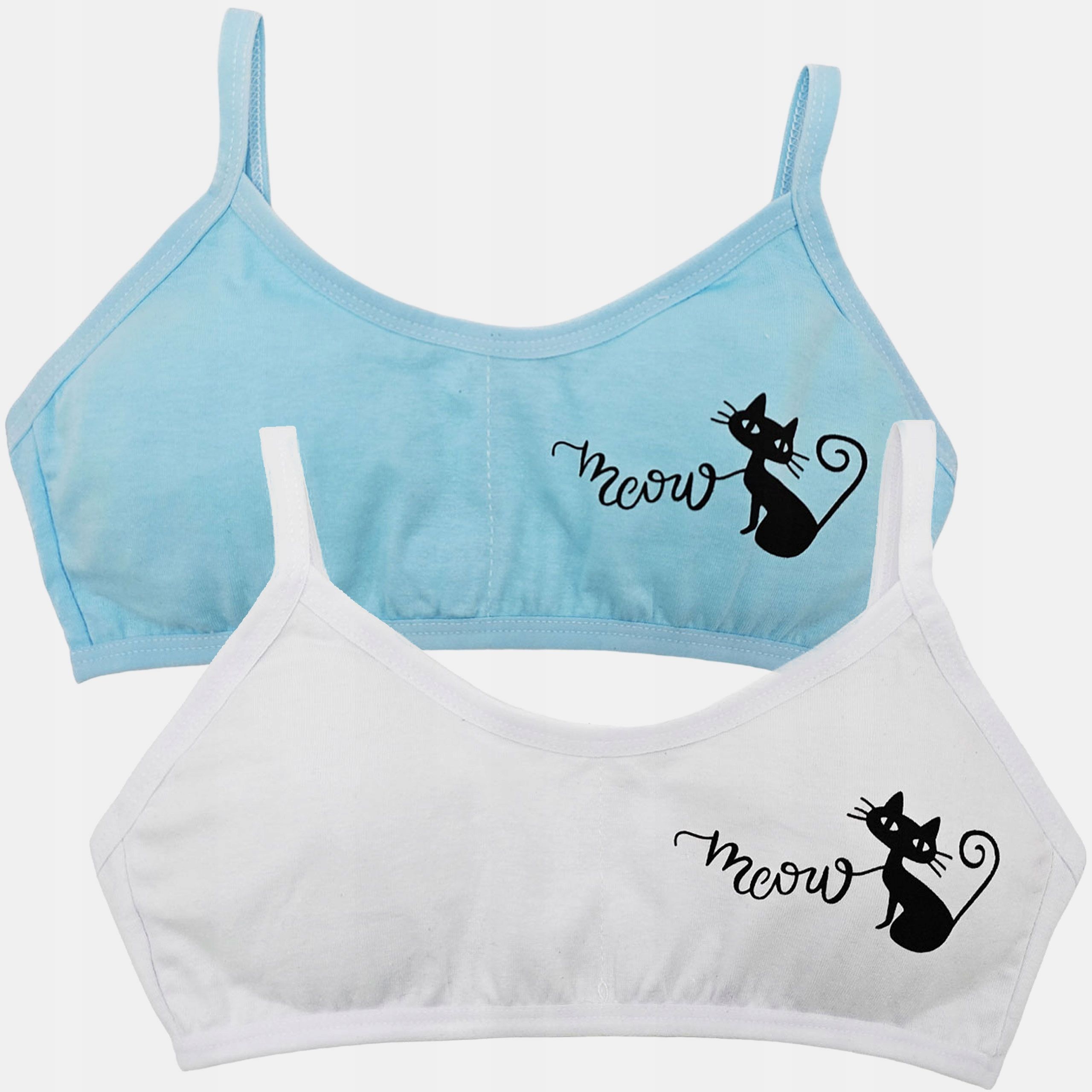  2 pcs. sports bra top for girls youth bra cotton s/140