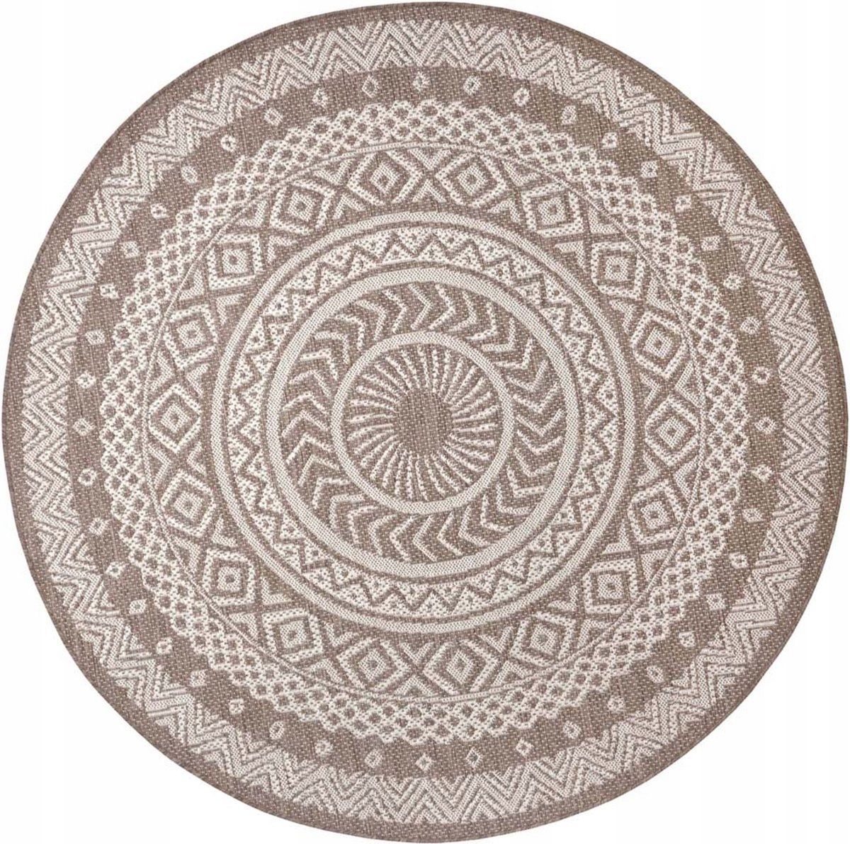 Round carpet for the living room 140cm , soft italian ,green creamy pattern mandala