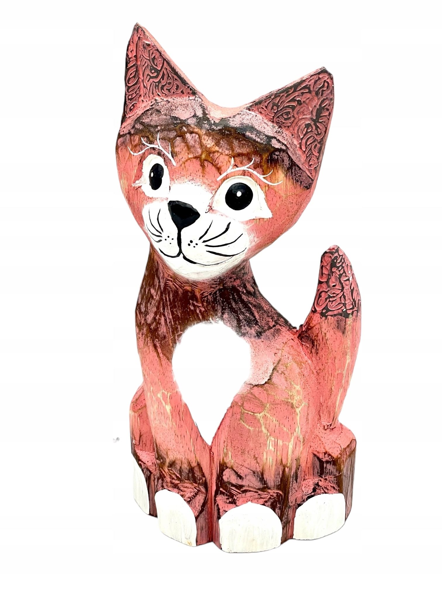  Katze kätzchen holzfigur wunderschön einzigartig dekoration oder geschenk 30cm