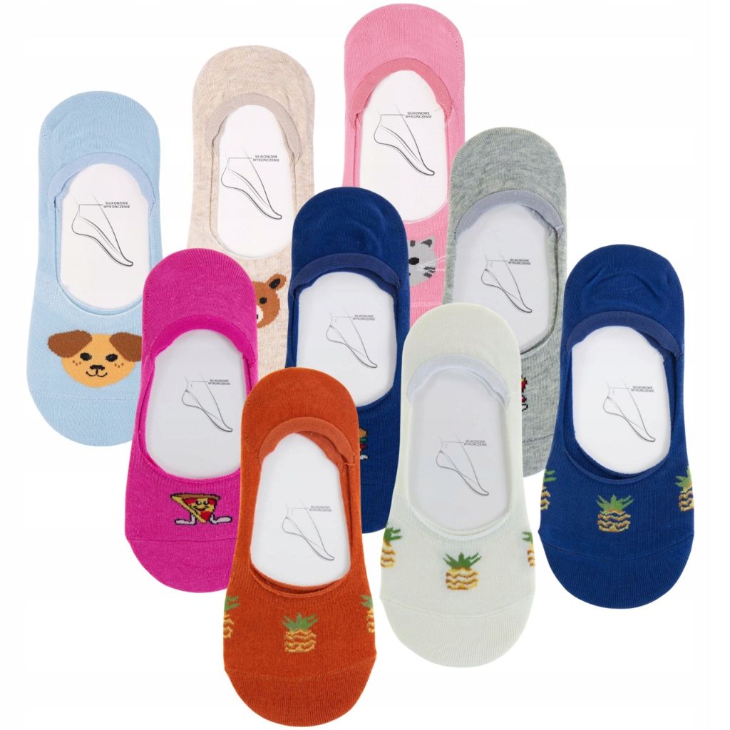  Füße damen moradsch socken ballerinas pommes popcorn pizza 3-paare 35-38