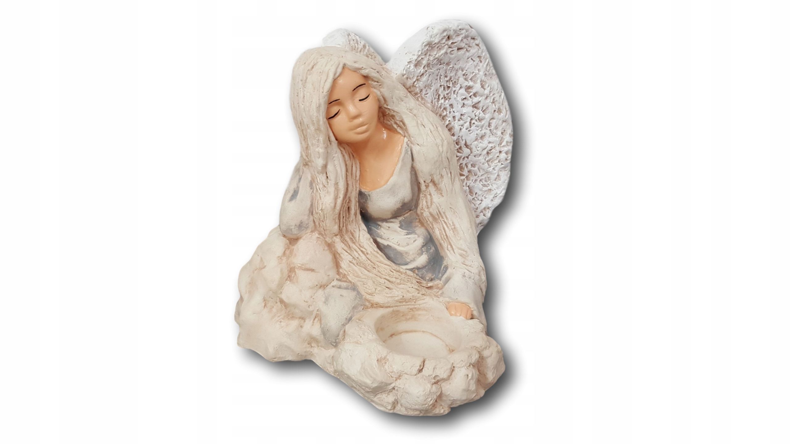  Angel angel amor plaster figurine candlestick 27cm