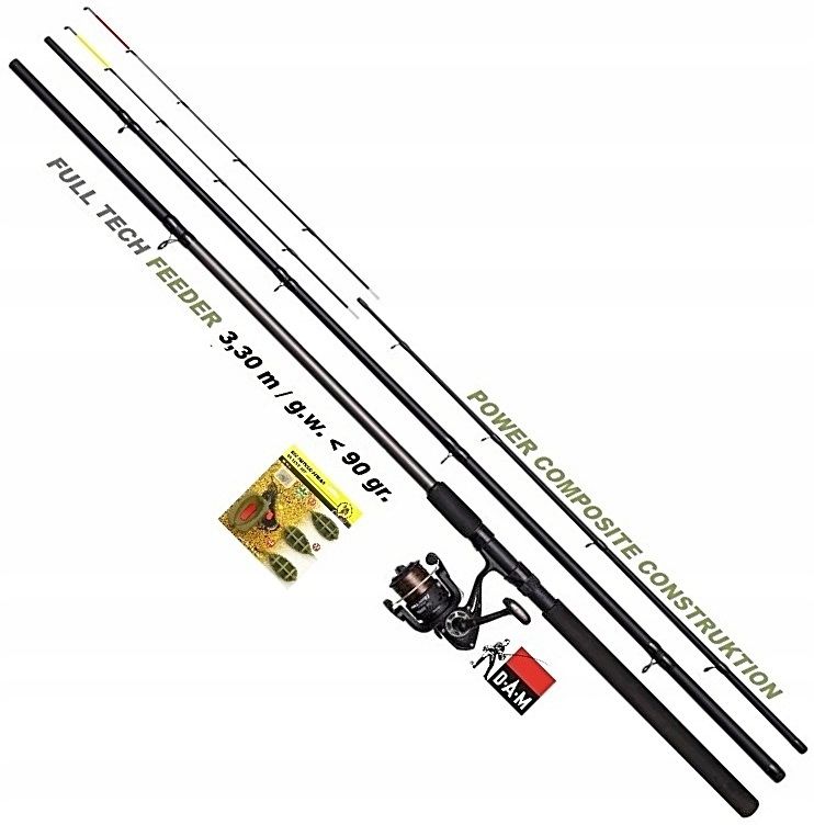  Soubor pro chytání drgajaca nahoře dam full tech feeder 3,3m / 90g