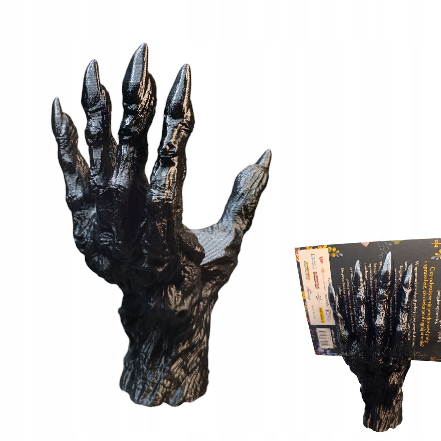  Book nook bookend - hand skeleton - 1 pcs. - homecraft3d