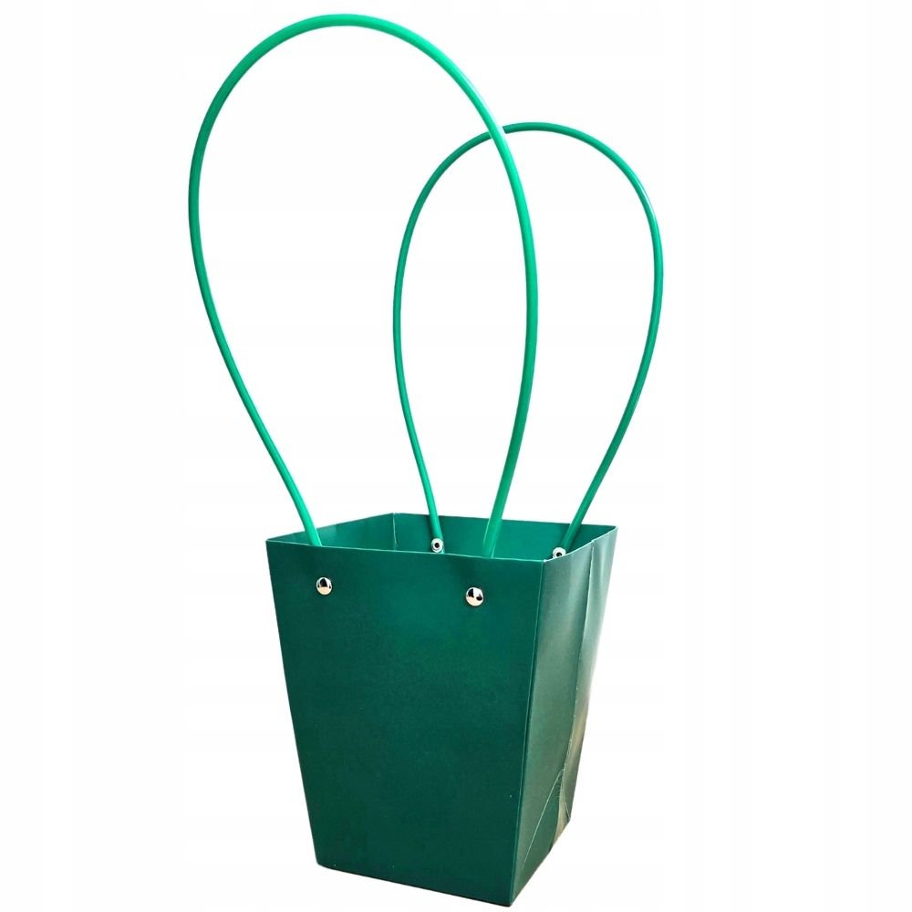  Papīra dāvanu maisiņš par ziediem krāšņs ar rokturi roz/zloto 33cm10szt