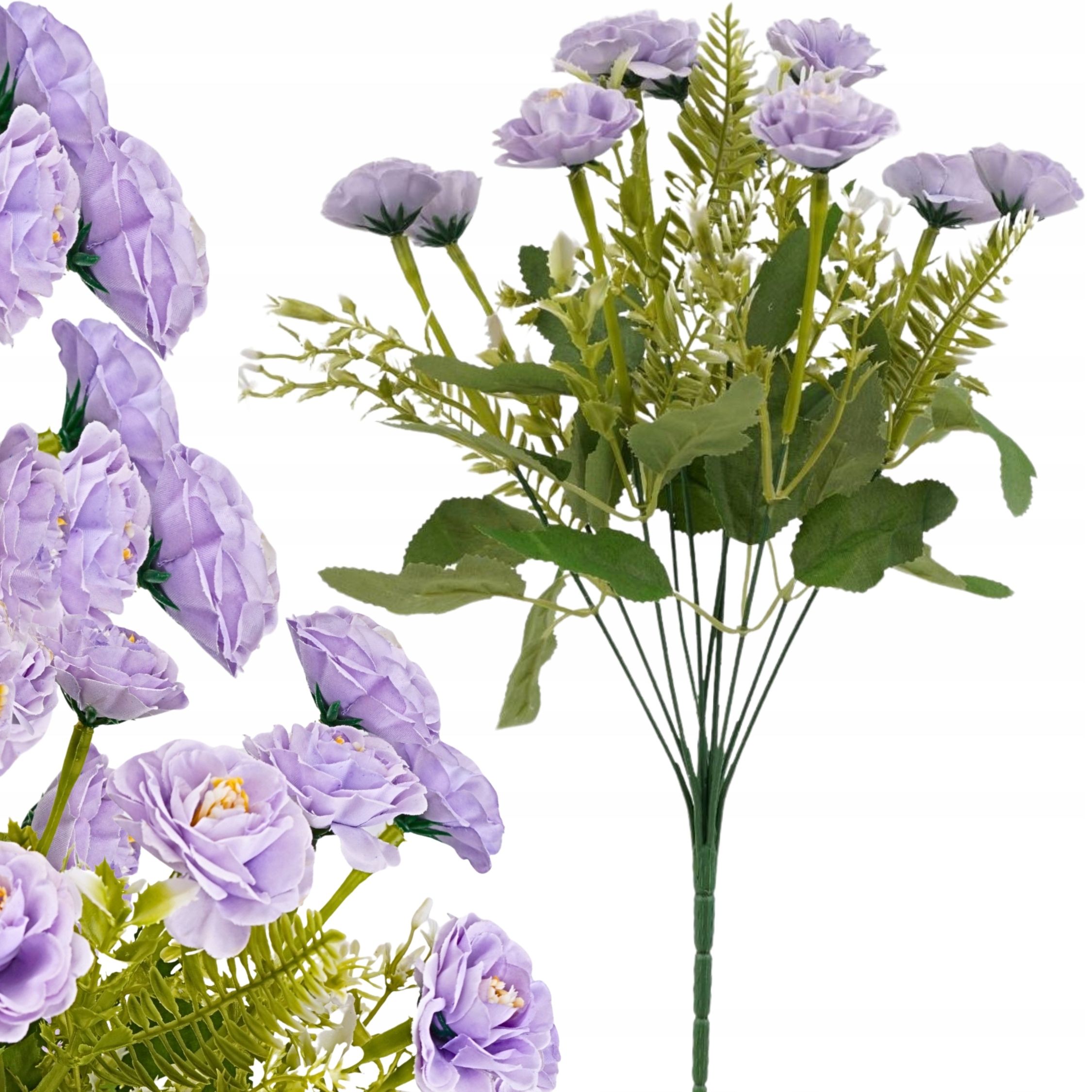  6x dirbtinės gėlės rožė wyrobowa galva komplektas 10cm violetinė