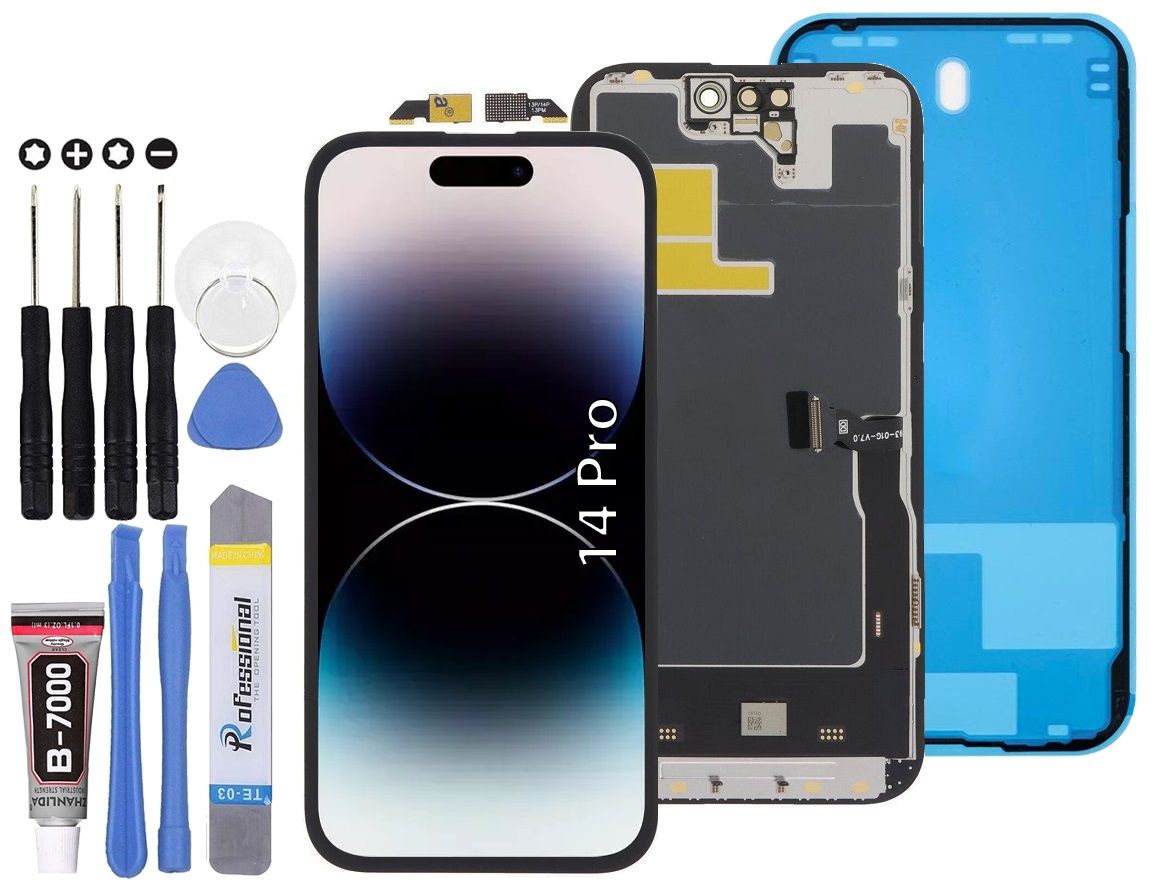  Oled ekranas į "iphone" 14 pro lcd ekranas lengvas montavimas +tarpiklis
