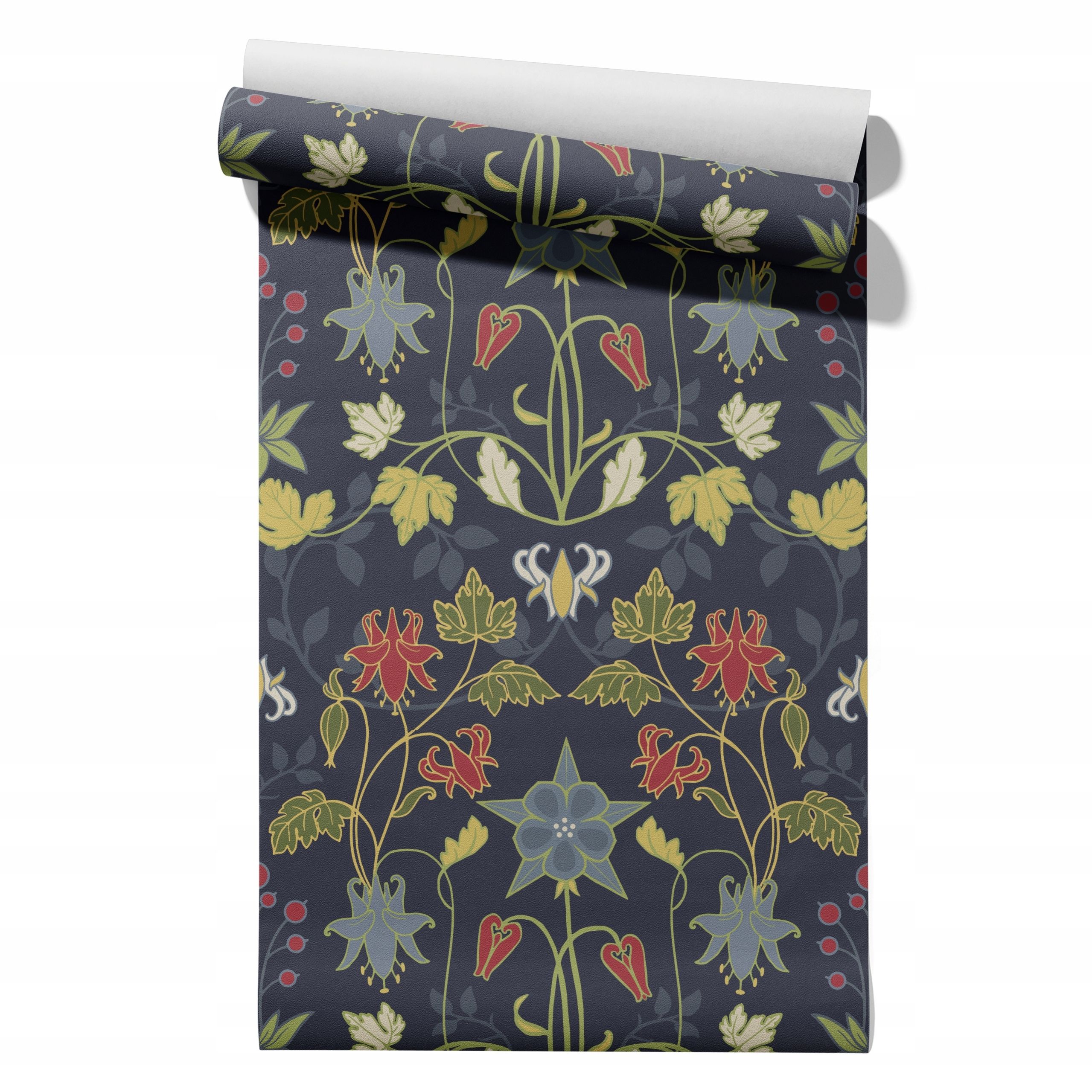  Wallpaper non-woven fabric pastel cherries wallpaper in a roll 50cm x 6,1mb