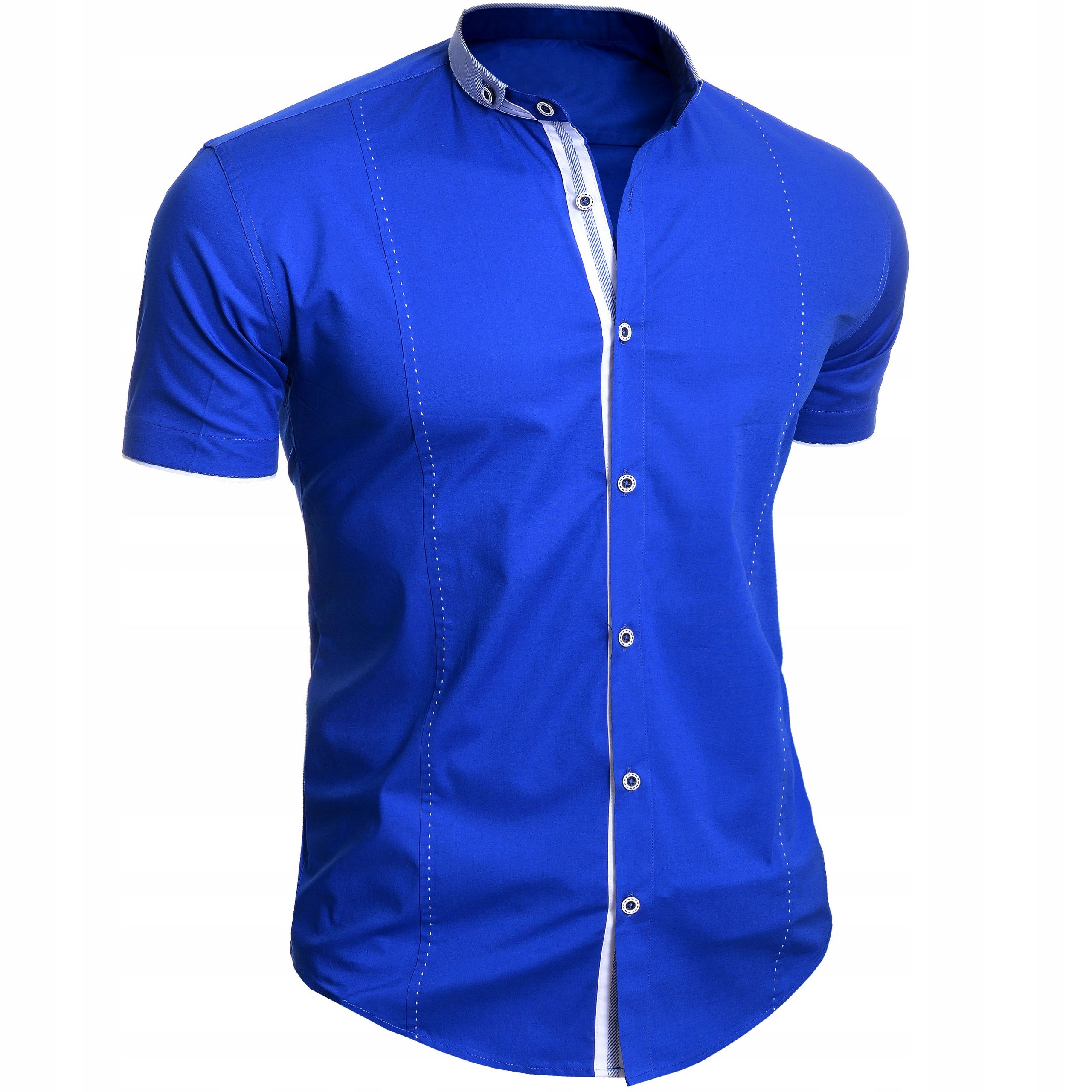 Pánské elegantní košile stojáček bavlna casual