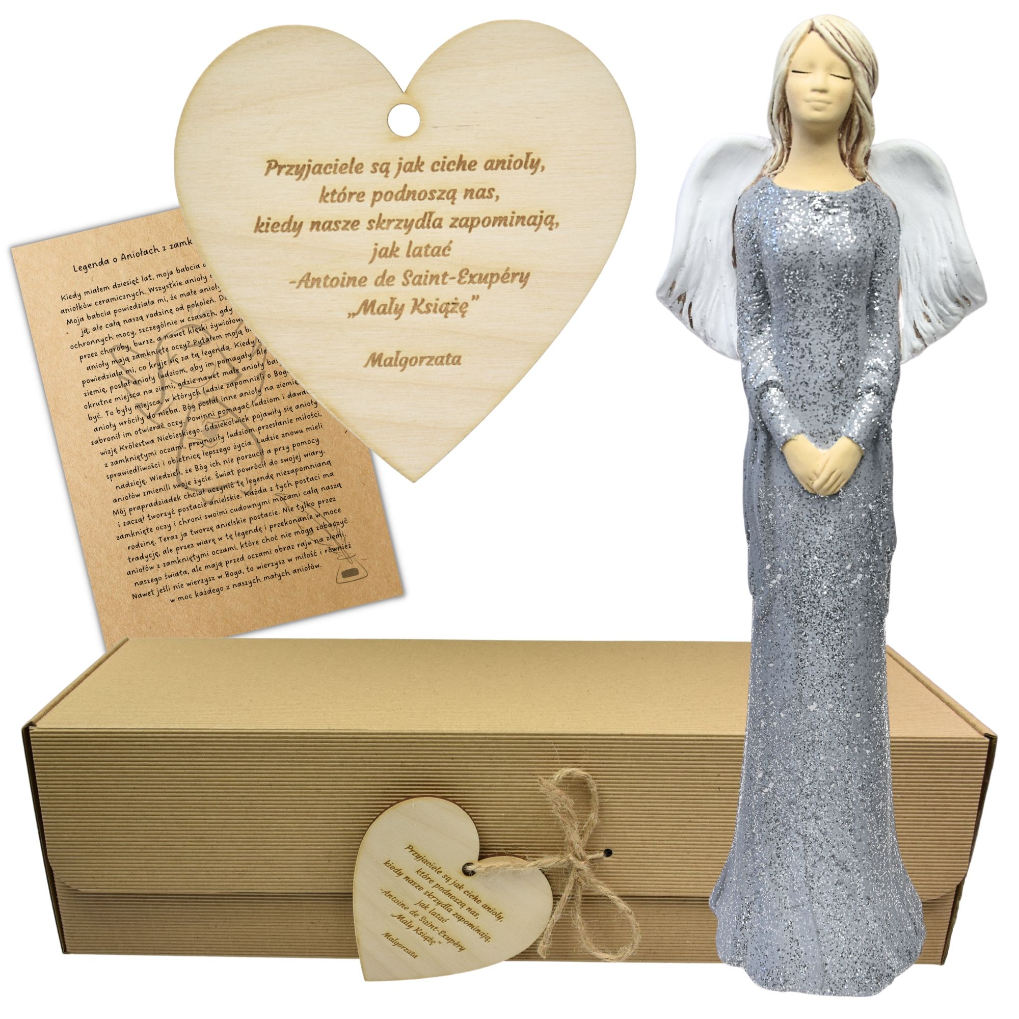  Angel figurine large adornment gift colour engraving