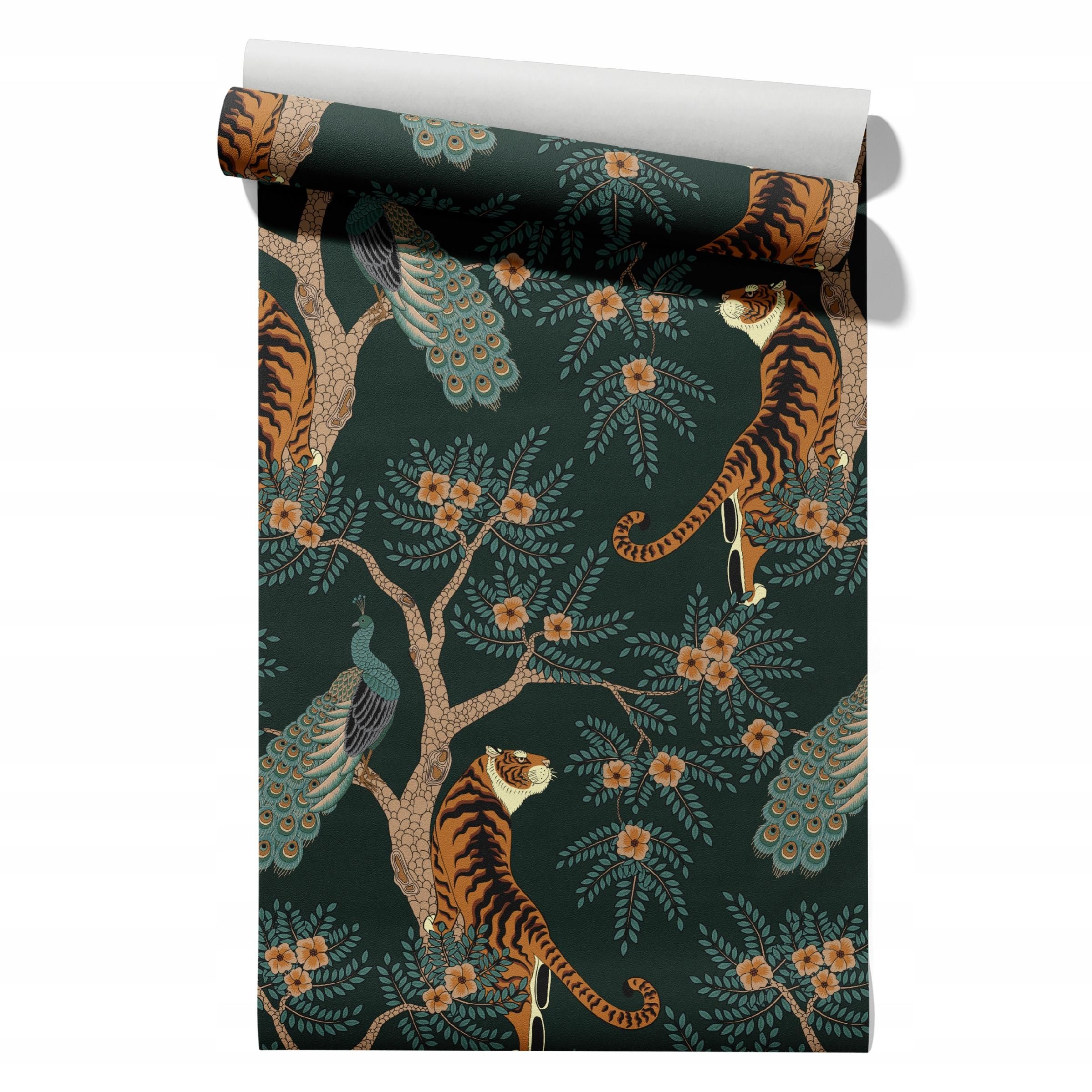  Wallpaper non-woven fabric pastel cherries wallpaper in a roll 50cm x 6,1mb