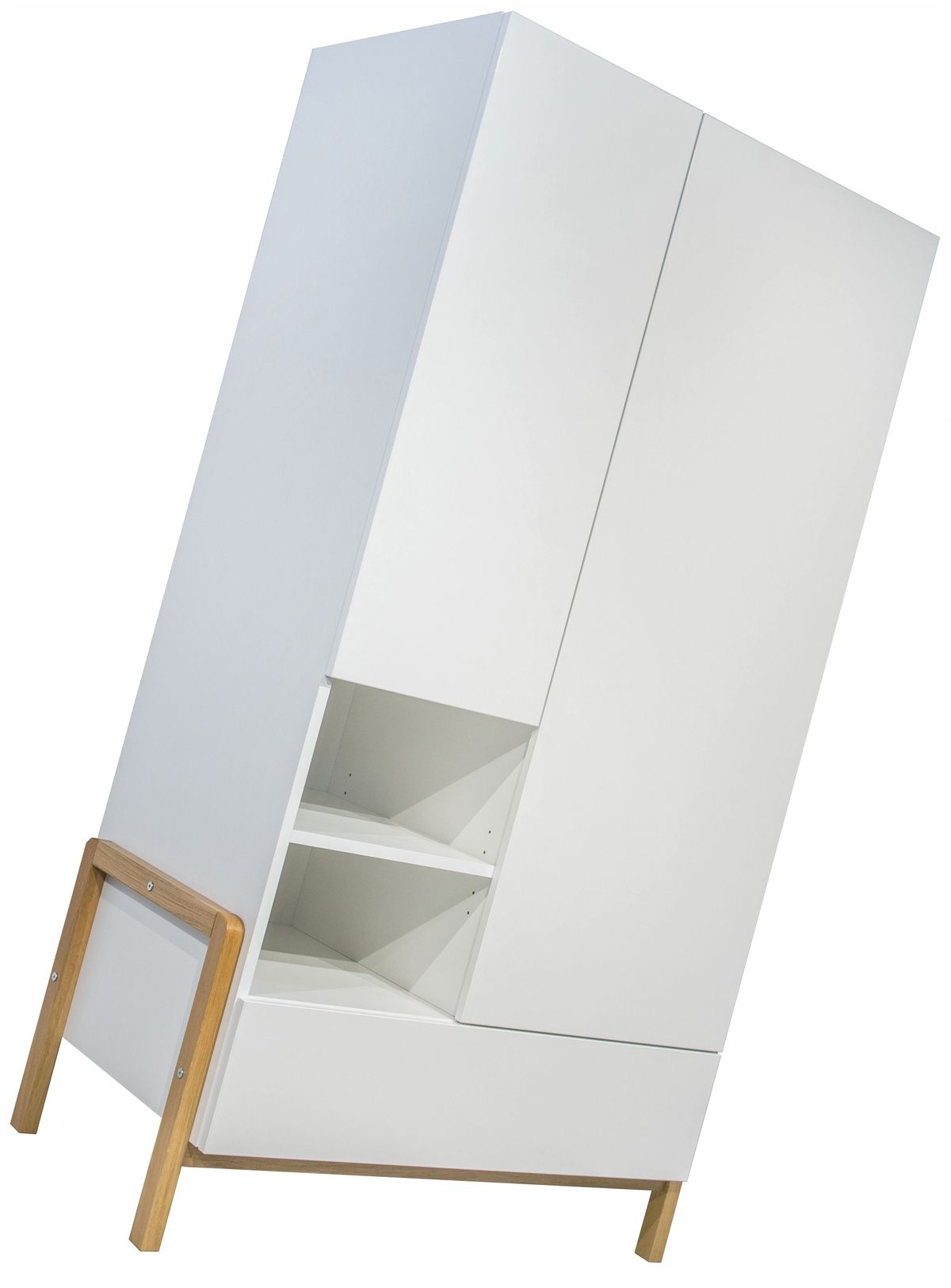  Vaikiška spinta baltas = 90 cm stalčiai dviejų durų