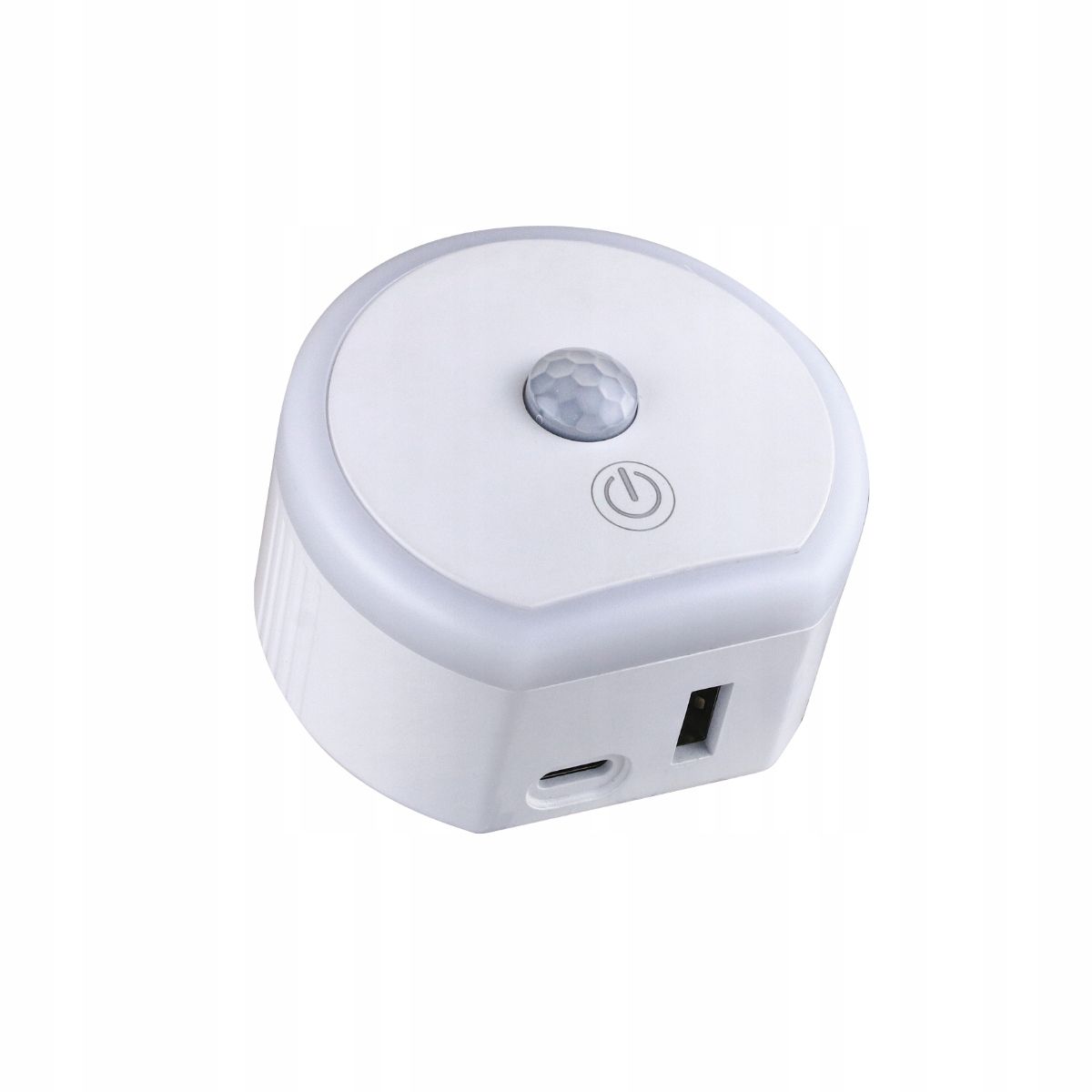  Naktinė led lemputė į lizdą su judesio jutikliu i usb fy-se01a + įkroviklis