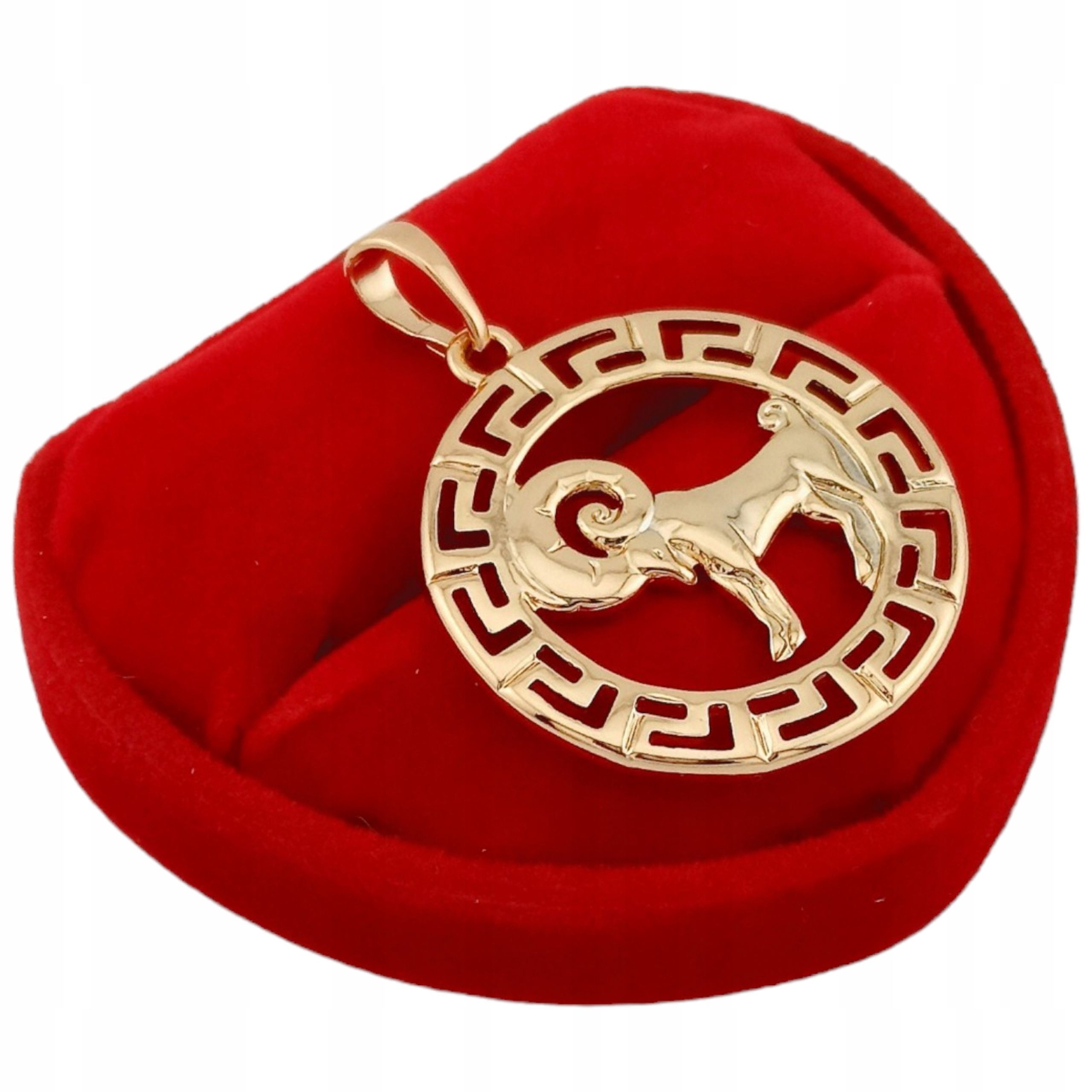  Goldanhänger sternzeichen skorpion elegant griechisch kreis vergoldet 18k