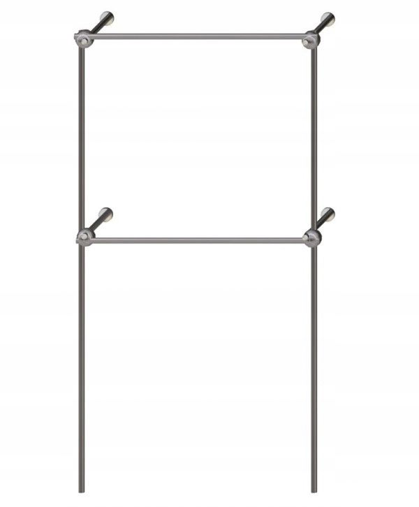  Stand with holder for clothes hangers shelf 2x1,5m