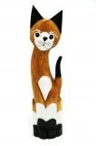  Katze kätzchen holzfigur wunderschön einzigartig dekoration oder geschenk 30cm