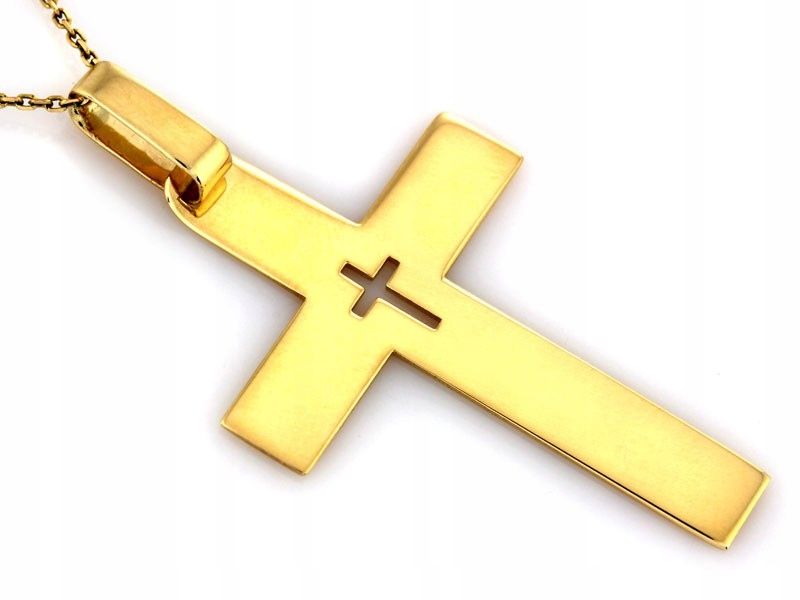  Earring cross 585 with image christ 1.23g religious items for a gift