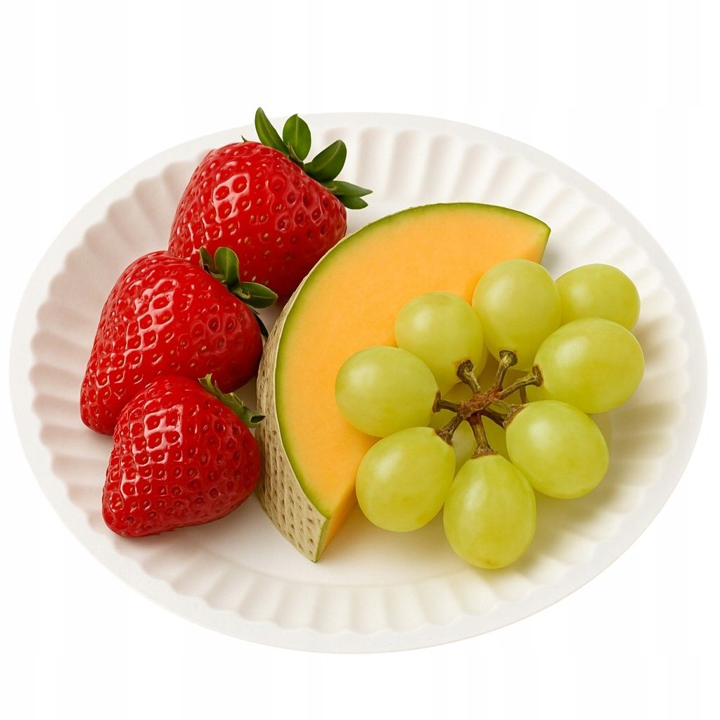  Paper plates disposable dessert round 23cm 100 pcs. eco