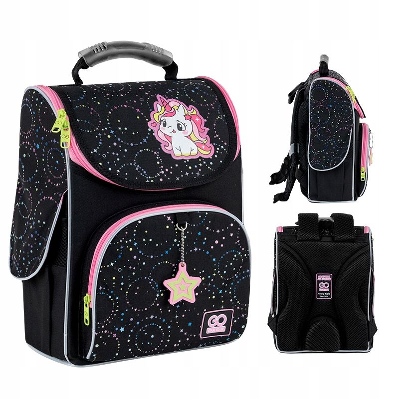  School backpack for boys black footballgopack