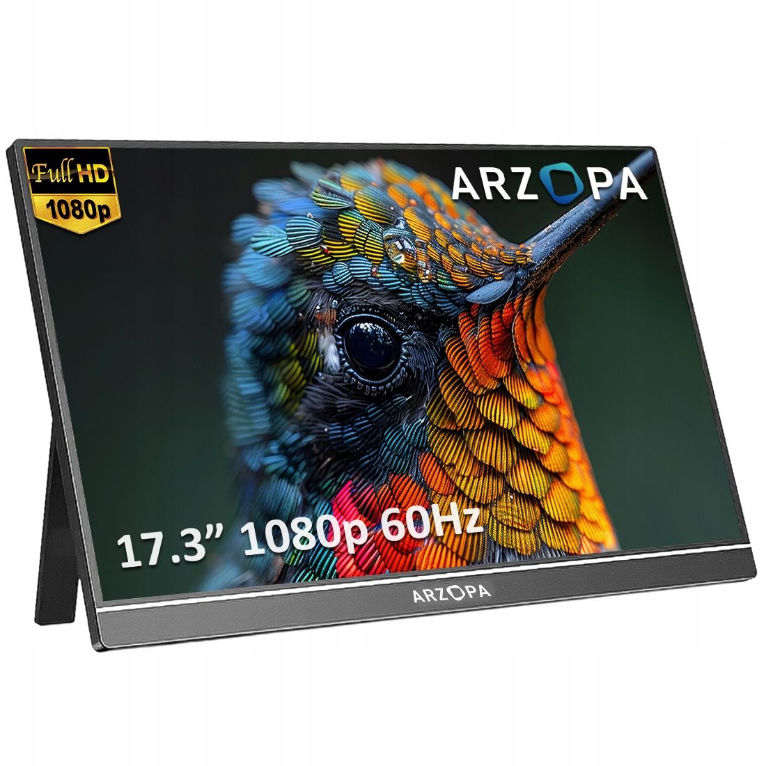  Monitorius full hd 17 colių nešiojamų matrica ips hdr srgb 60hz usb-c mini hdmi