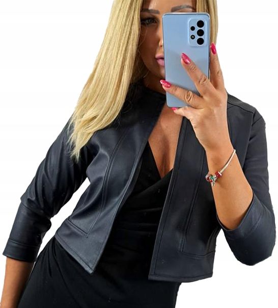  Damenjacke rosa bolero-jacke öko-leder größe (36-50) 36