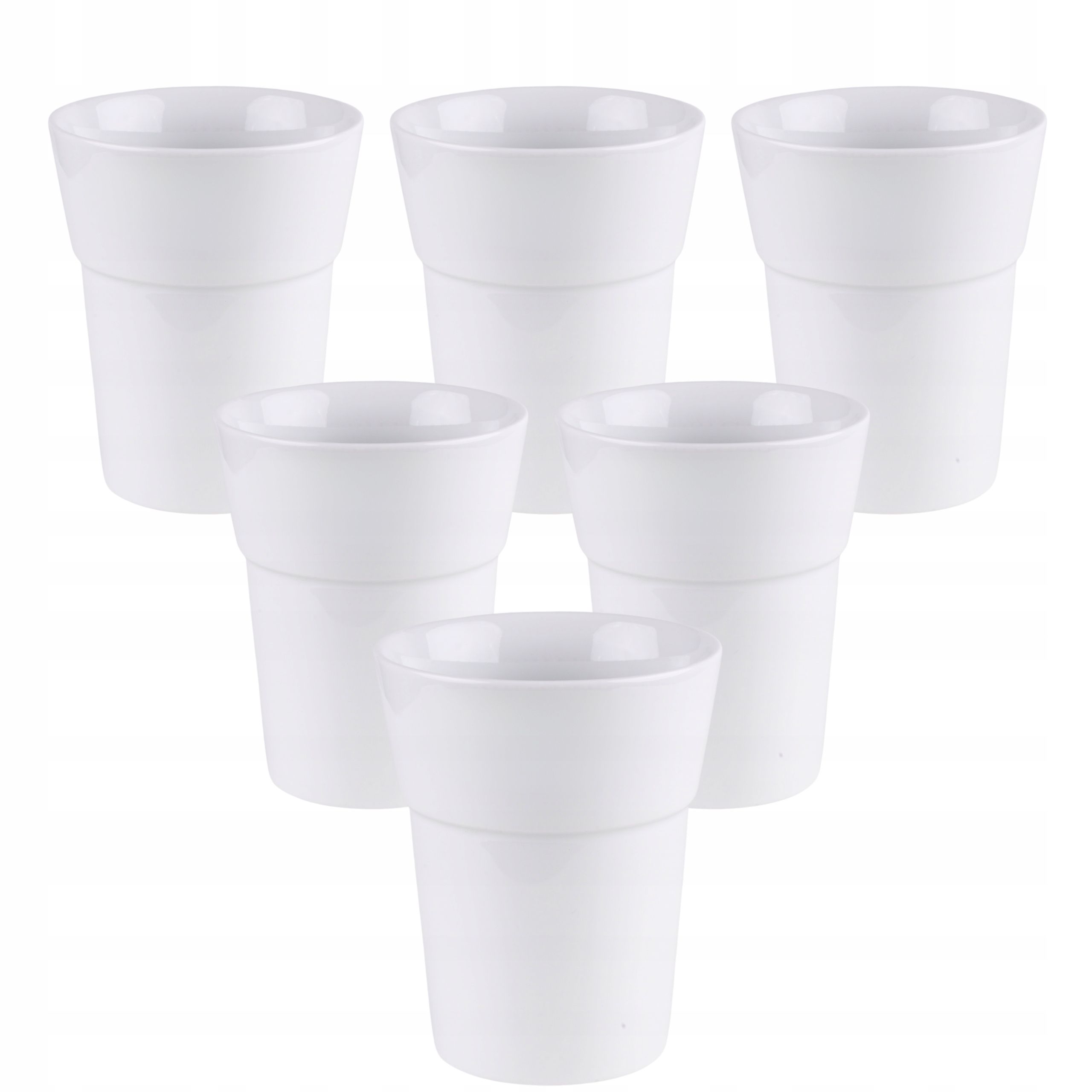  Soubor 6 ks poháry baltské moře 6x pohár bialy sklo porcelán 350ml duzy 6