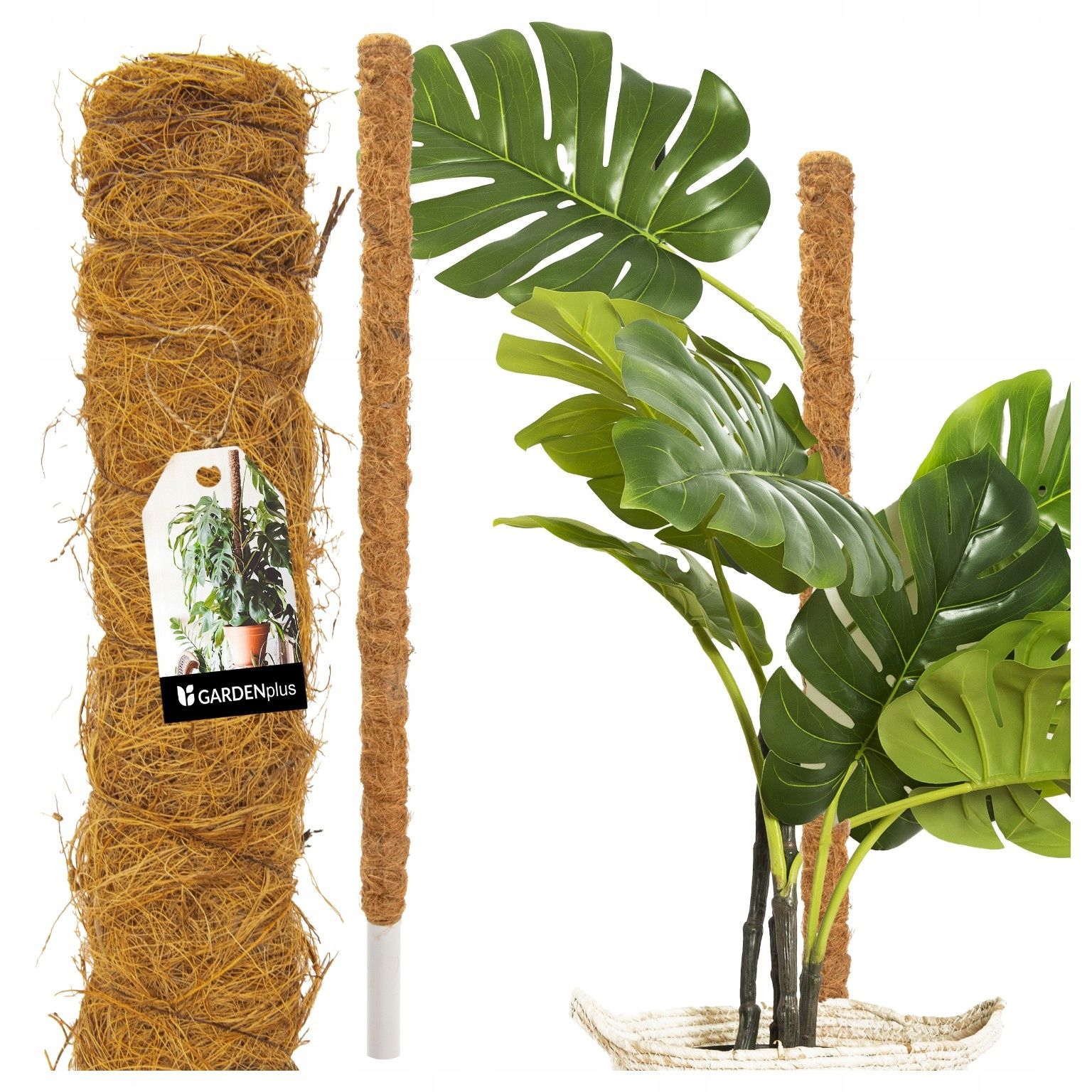  Podpora rastlín 3,2x50cm podiel palica lano z kokosových vlákien kokosový podiel
