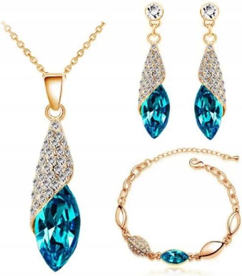  Goldschmuckset für hochzeiten gelb herz vergoldet mit weiß herzen