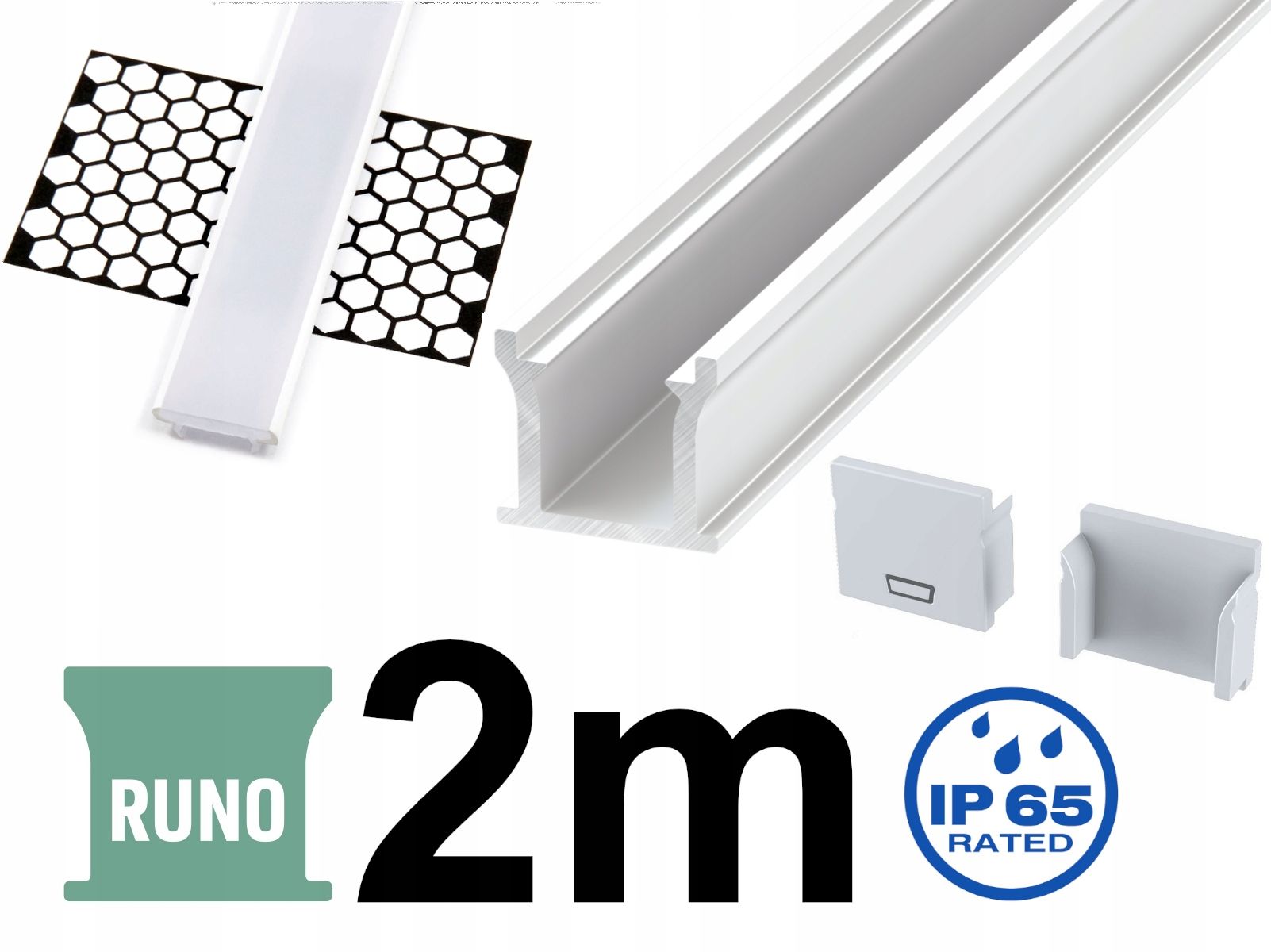  Profilis led vandeniui ip65 ip67 terra juodas 2m