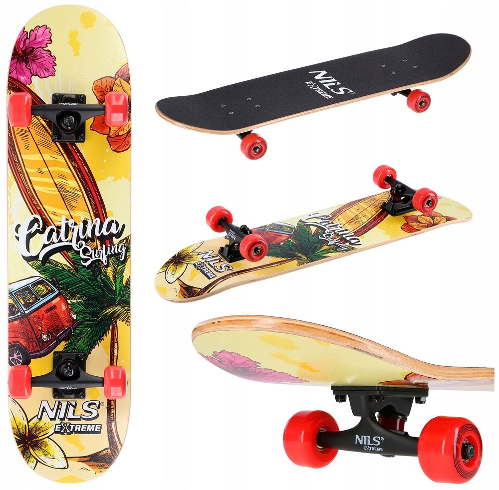  Nils klasický skateboard drevený profilované skateboard abec-7