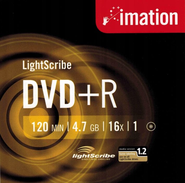  Imation dvd+r lightscribe 25pcs. slim case