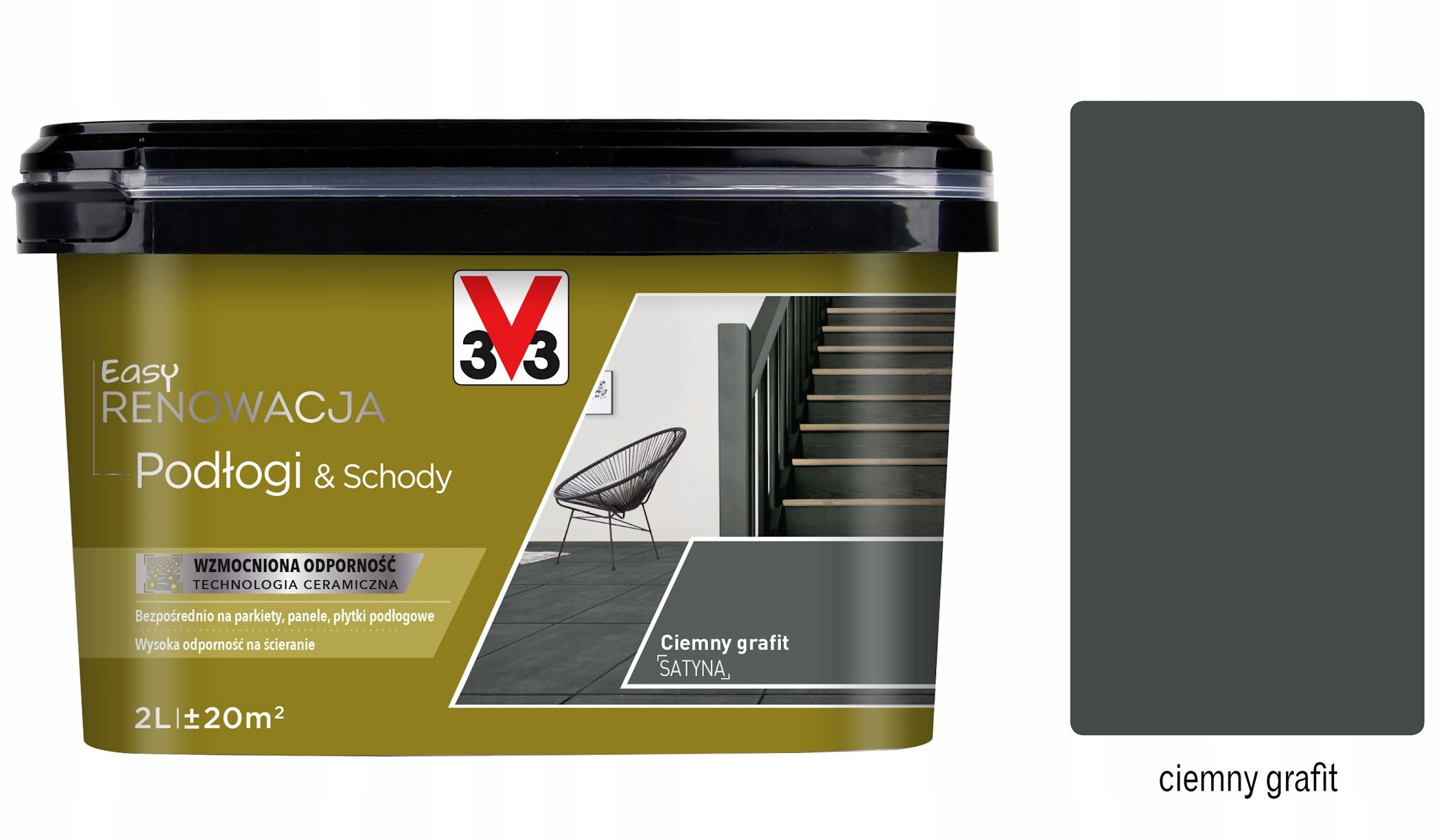  V33 paint floor renovation i stairs 2 l grey marengo satin