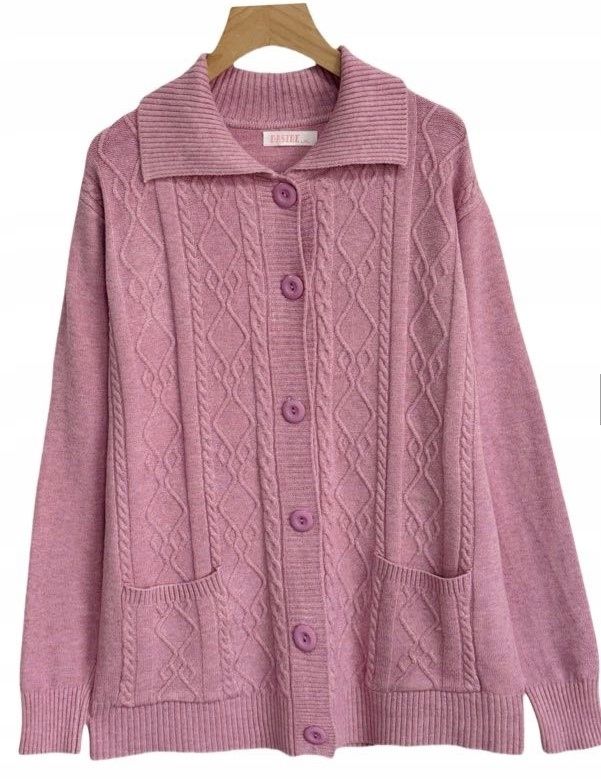  Klasikinis užsegamas megztinis su sagomis daug spalvų 2xl/3xl