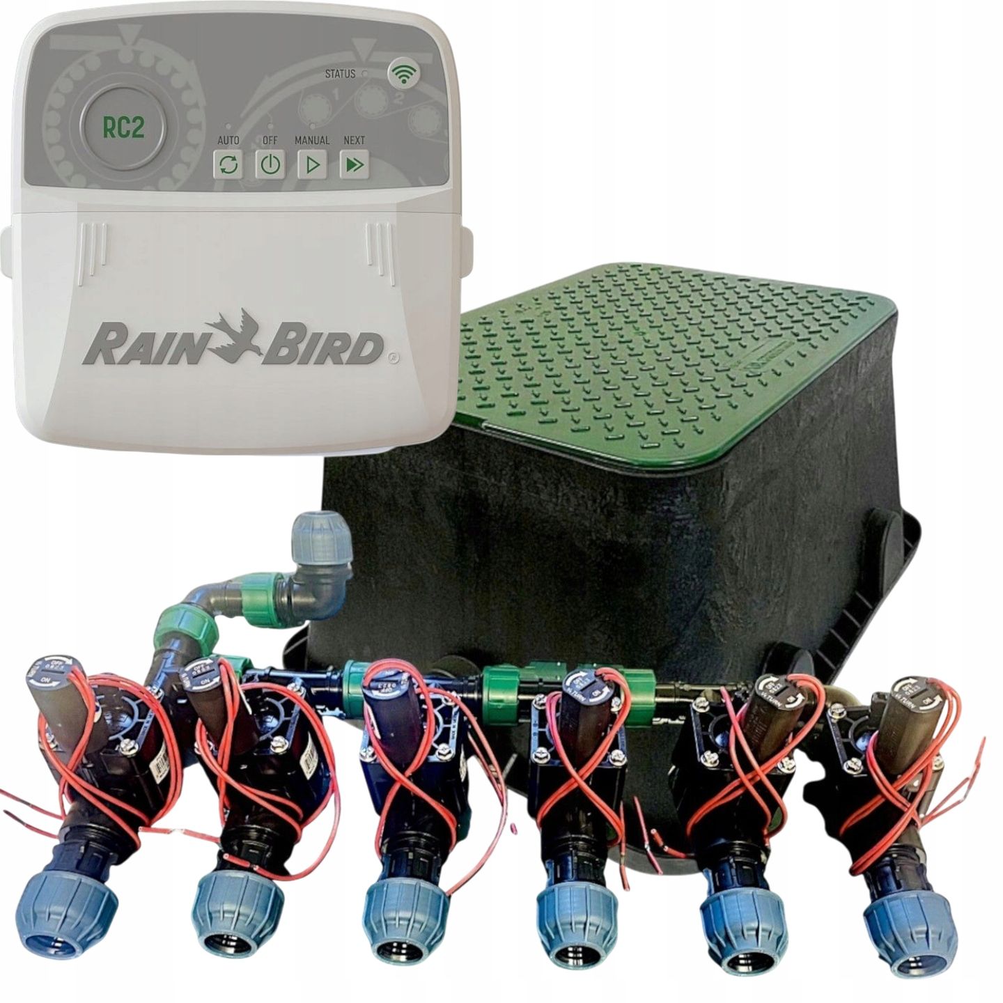  Set automatic irrigation garden 4 sections 12 sprinklers + box