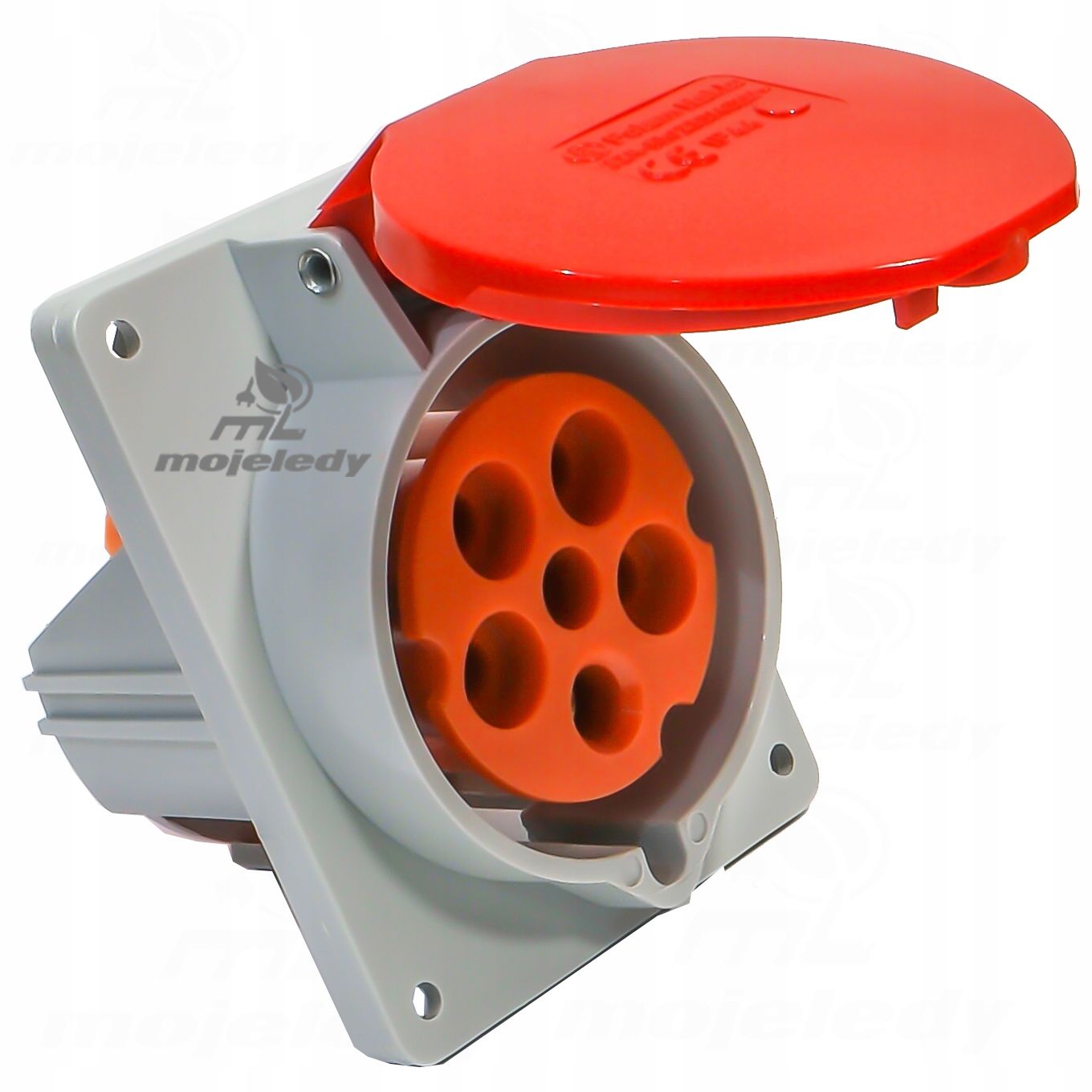  Taisns spraudnis 16a z/u uni-schuko melna krāsa wt-40
