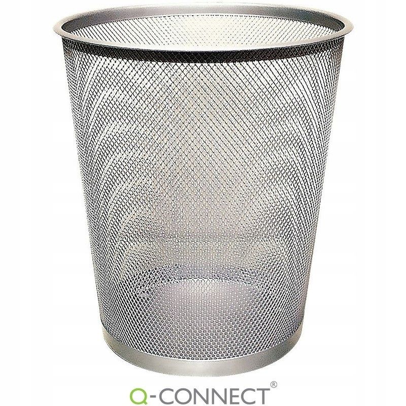  Mülleimer q-connect 19l metall silber