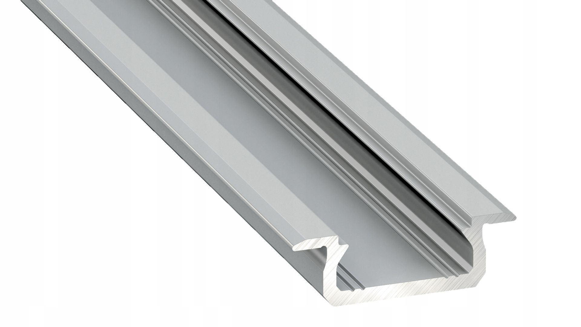 Zems profils led ar atzina melns 2m