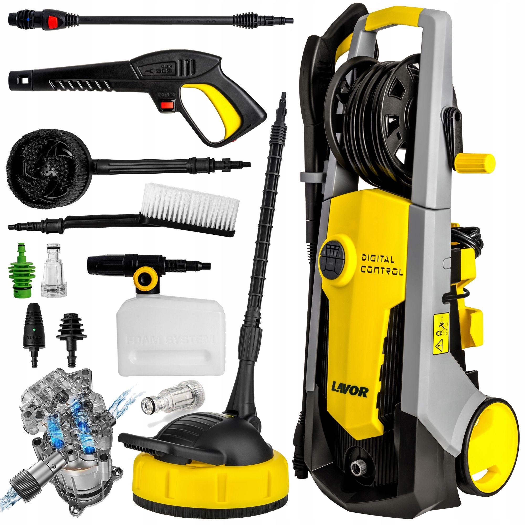  Aukšto slėgio plovykla 350 barų ew lavor alu flex strong x7 180 + skystis 4 litrų