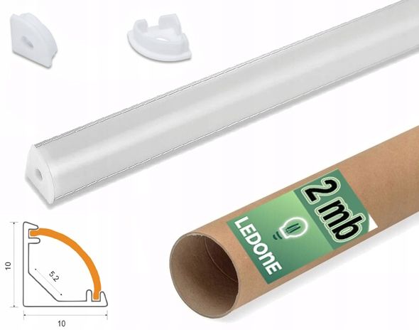  Kopa melns alumīnija profils atzina slim eco led sloksnēm 2m + kapuci