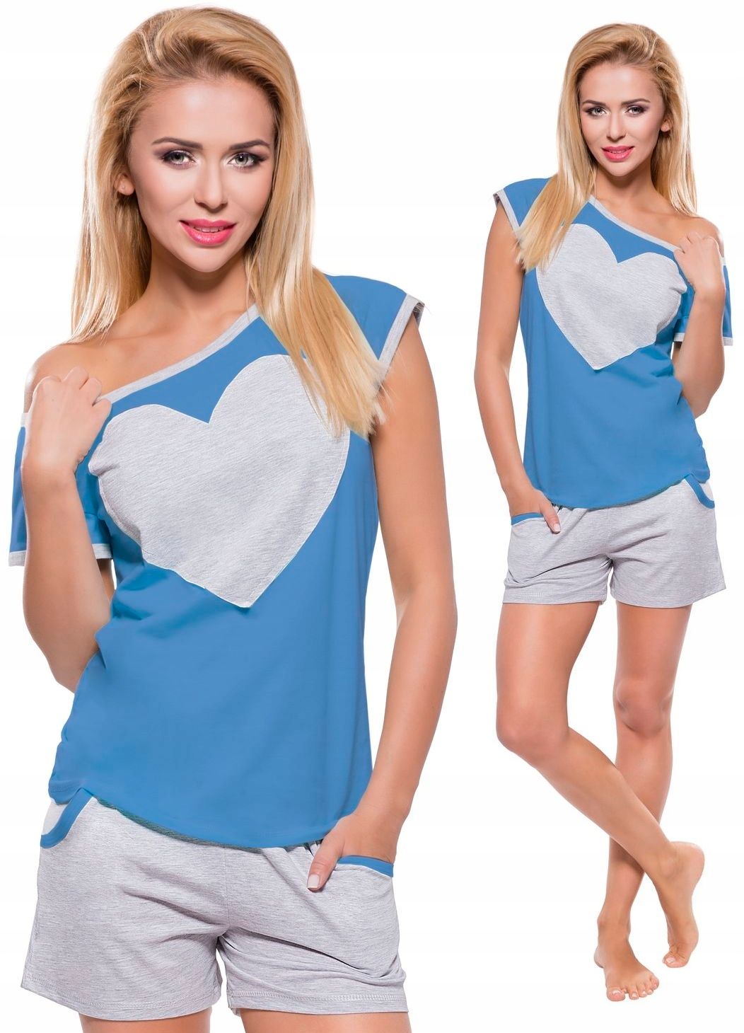  Baumwollpyjama feminin kurze ärmel - shorts s
