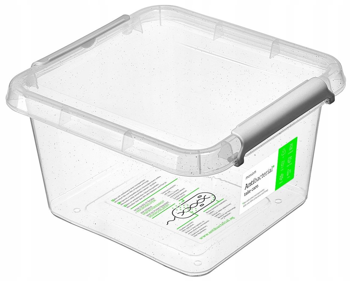  Plastikinė dėžė antibakterinis moxom 12,5 l su molekulėmis sidabras