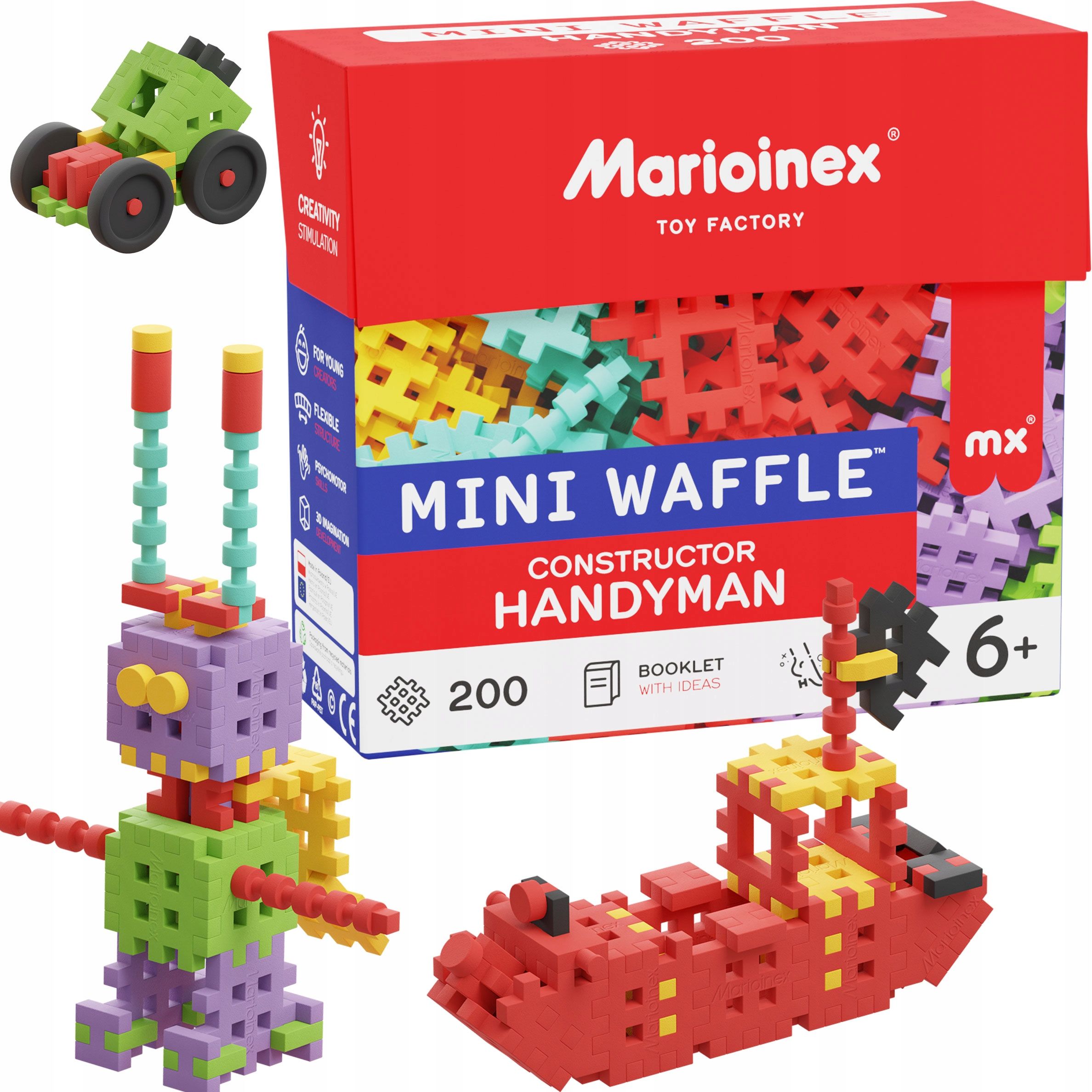  Marioinex waffle mini autos race car, megan, 50 el pink, rennen 2 in 1