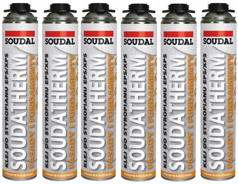  2x soudal putu līme putupolistirolam xps eps soudatherm + tīrāks + pistole