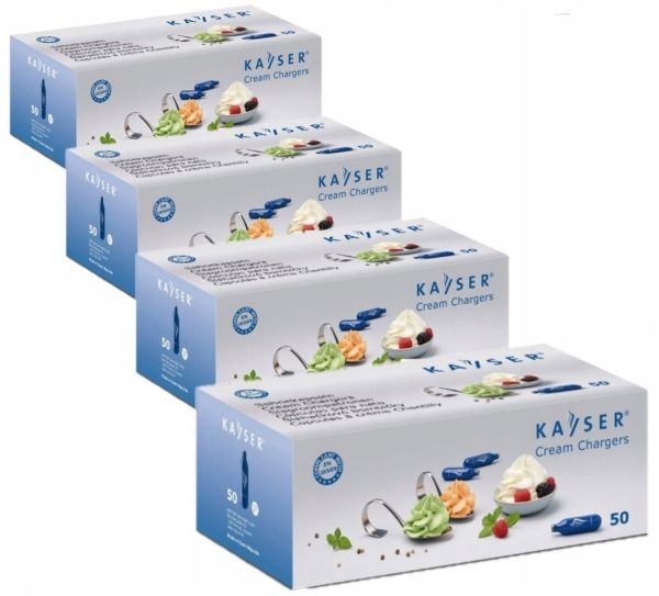  Kapsulės n2o sifonui plaktai grietinėlei dekoratora 200 kompiuterių. kayser