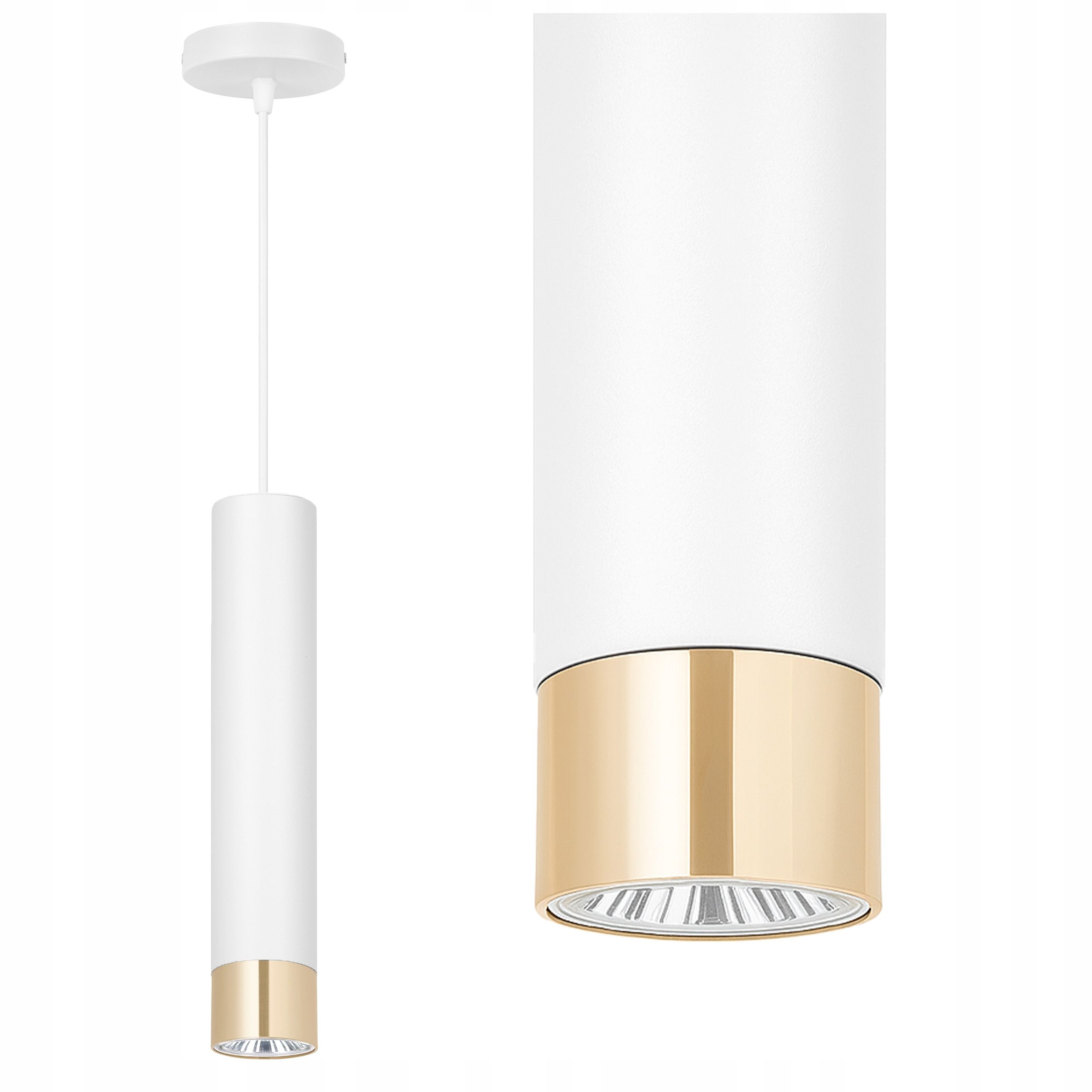  Ceiling led light hanging white golden gu10 ledlux modern tuba loft style