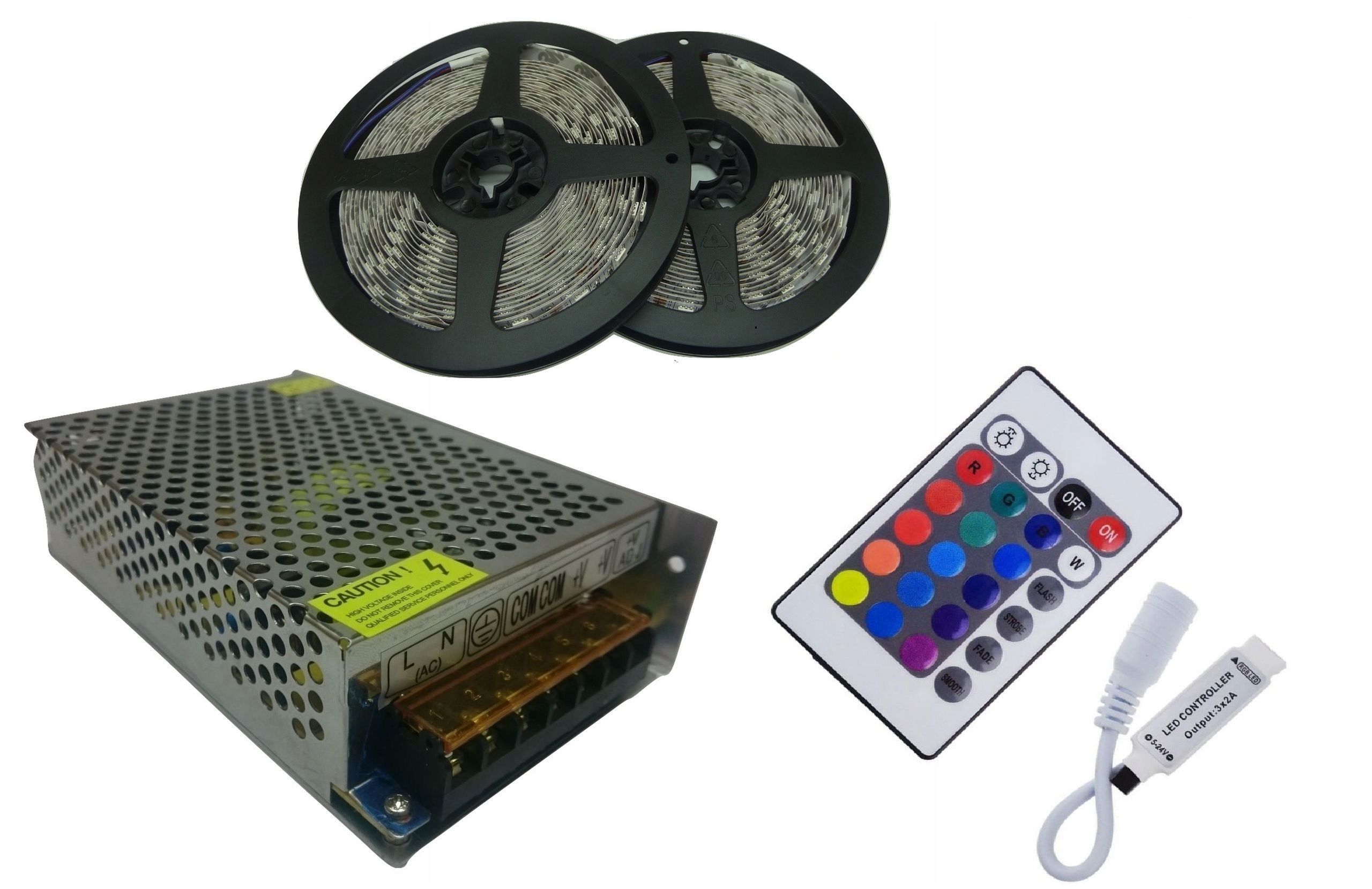  Soubor rgb pásek 5050 900 led 15m ster radio + zas