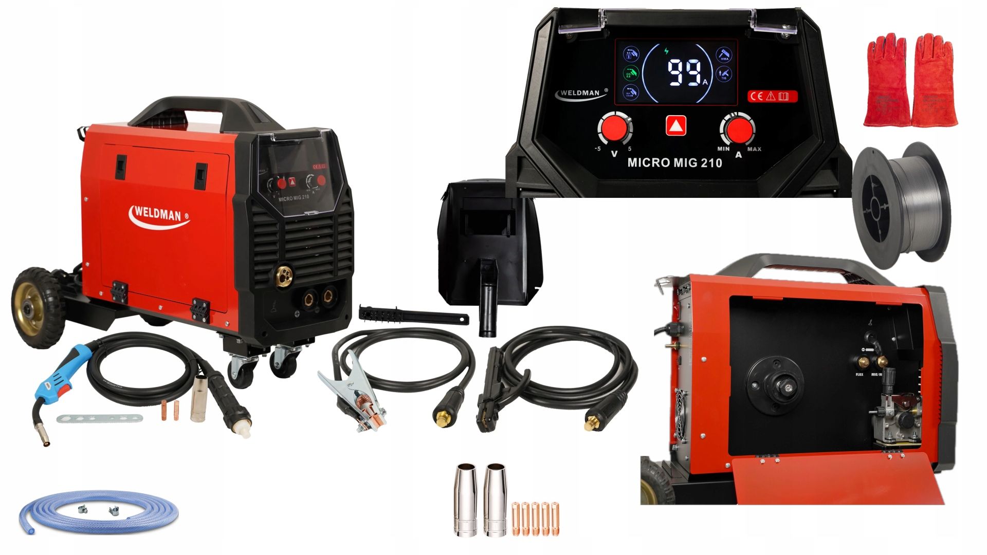  Svařovací stroj spát mig mag mma tig weldman micro mig 210 synergie