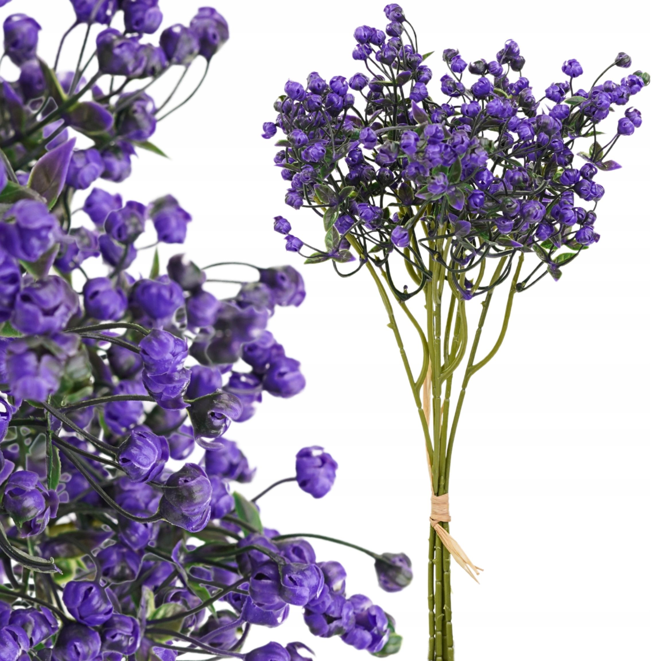  Dirbtinės gėlės gipsowka šakelė 32cm tanki violetinė priedas puokštėms